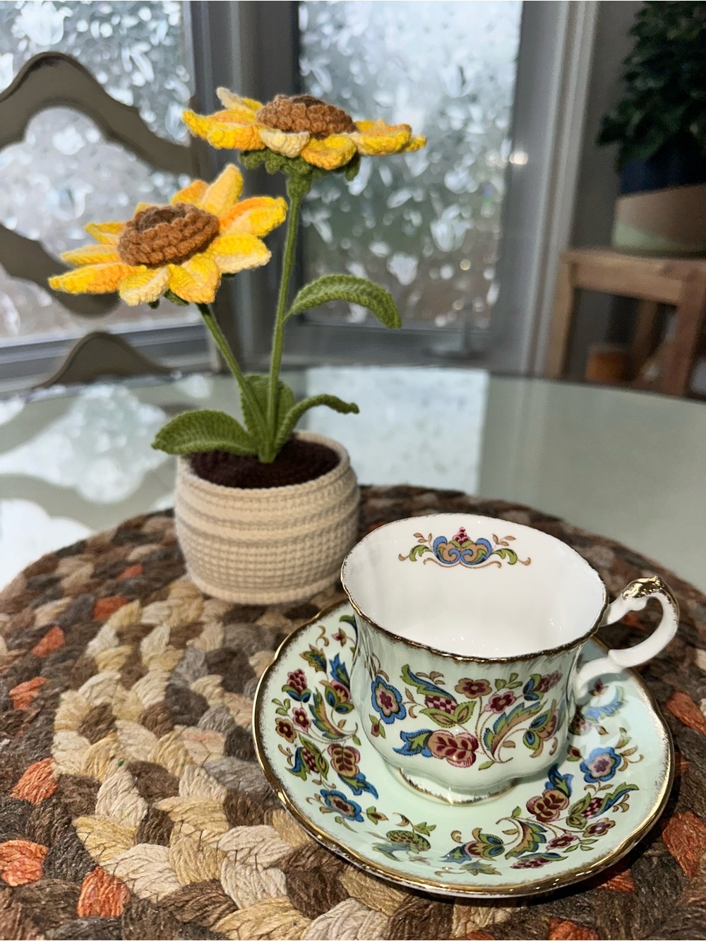 Vintage (1960-70) PARAGON Floral Bone China Teacup and Saucer “Stuart” Pattern